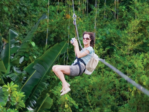 Zip-lines across mountains in an Ecotourism Reserve